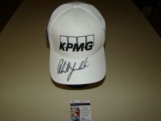 Phil Mickelson Hand Signed Kpmg Hat Jsa P67396 Pga Golf Autograph Signature