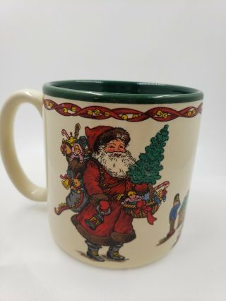 Vintage 1990 Potpourri Press Kris Kringle Coffee Mug Christmas Santa Claus