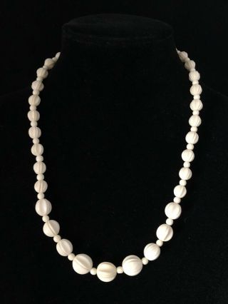 Vintage Bone Bead Necklace