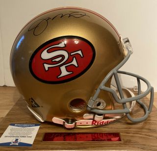 Joe Montana Autograph Signed 49ers Throwback Full Size Authentic Bas T17248