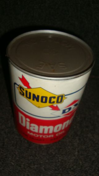 Sunoco D - X Diamond Motor Oil Can - Full