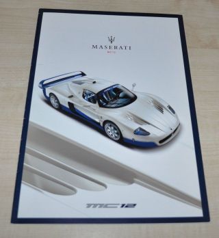 2004 Maserati Mc12 Brochure Prospekt Specification Eng It Edition