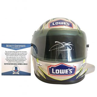 Jimmie Johnson 48 Lowes Signed Mini Nascar Racing Helmet Beckett BAS Autograph 2