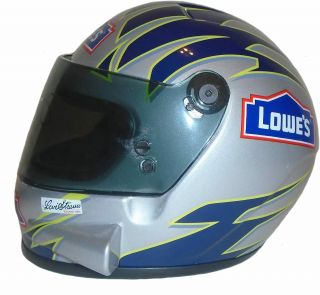 Jimmie Johnson 48 Lowes Signed Mini Nascar Racing Helmet Beckett BAS Autograph 6
