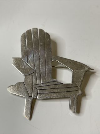 Vintage Mexico Silver 925 Stamped Tv - 13 Brooch Lounge Chair