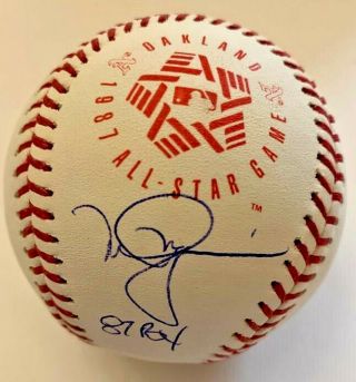 Mark Mcgwire Signed 1987 All Star Game Baseball W/ 87 Roy Mlb Hologram