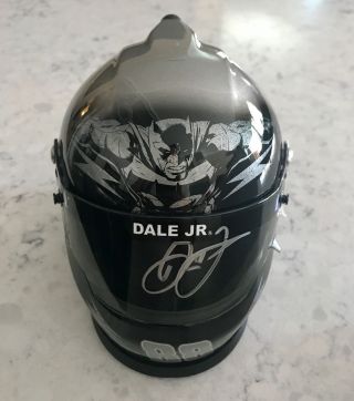 2016 Dale Earnhardt Jr Batman Vs Superman Signed 1/3 Scale Mini Helmet