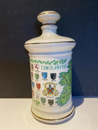 Ireland " Emererald Isle”,  Porcelain Decanter/ Old Fitzgerald Collectors Gallery