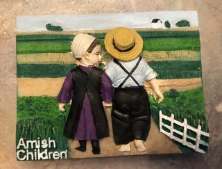 Amish Children 3d Resin Fridge Refrigerator Magnet Souvenir