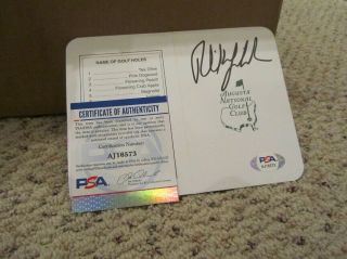 Phil Mickelson Masters Golf Scorecard Auto Signed Psa/dna