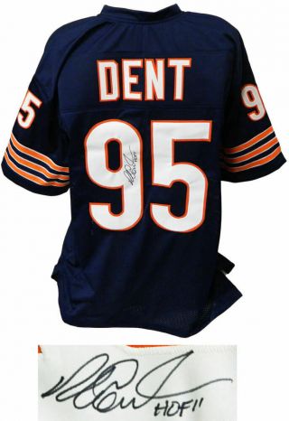Richard Dent Chicago Bears Signed Navy Football Jersey W/hof 