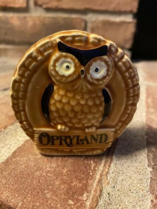 Vintage Ceramic Owl Toothpick Holder " Opryland”