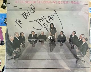 The Joe Perry Project Let Music Do The Talking Vinyl Lp Autographed By Joe Perry