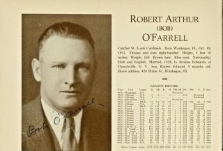 Lefty O ' Doul & Bob O ' Farrell Signed 1933 Who ' s Who in Baseball Page PSA/DNA 2