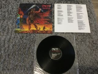 Cancer “death Shall Rise” U.  K.  1991 Vinyl Lp,  Inner Sol28