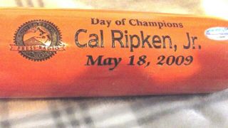 Rare 1/1 Cal Ripken Jr.  Signed Orange & Black Marucci Bone Rubbed Bat30 0ff