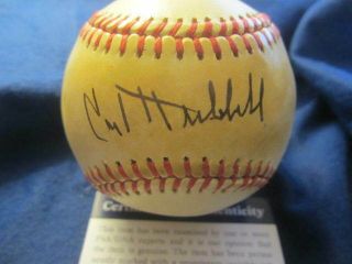 Carl Hubbell York Giants Baseball Hofer Autographed Mlb Ball Psa Pre - Stroke