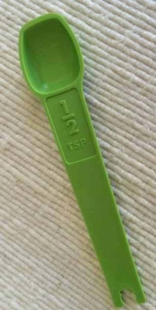 Vintage Tupperware Replacement Measuring Spoon 1/2 Tsp Lime/apple Green 1268 - 2