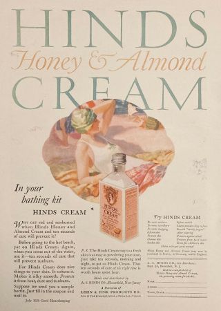 1926 Ad (m5) A.  S.  Hinds Co.  Bloomfield,  Nj.  Hinds Honey & Almond Cream