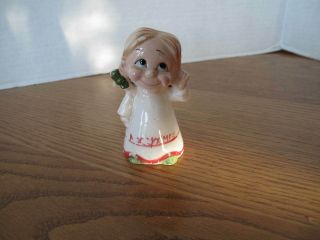Vintage Christmas Cut Angel Girl Salt Or Pepper Shaker Single Shaker