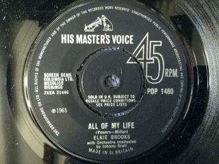 ELKIE BROOKS - ALL OF MY LIFE rare UK 1965 / NORTHERN SOUL MOD / UNPLAYED - 2