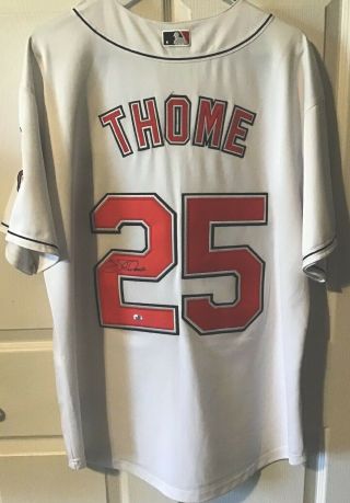 Hof Jim Thome Cleveland Indians Autographed Jersey.  Gorgeous.
