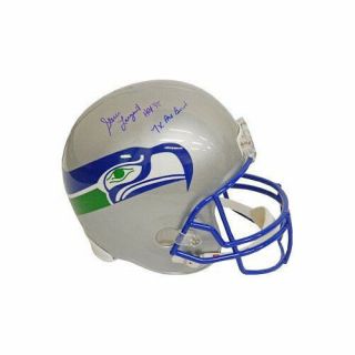 Steve Largent Signed Seahawks Full Size Rep Helmet Hof 95/7 X Pro Bowl - Schwartz