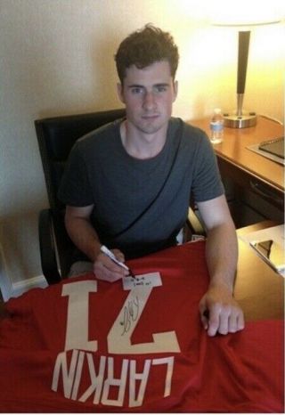 Dylan Larkin Signed Autographed Premier Jersey Red Wings " 1st Goal 10/9/15 " Uda