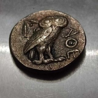 Greece Greek The Attica Athens Ancient Tetradrachm Owl Athena Wisdom Coin Silver