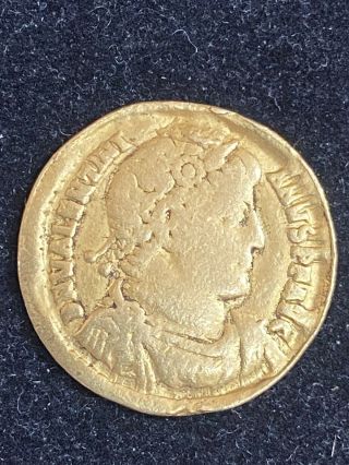 Ancient Roman Valentinian I Av Solidus Gold Coin 364 - 375 Ad