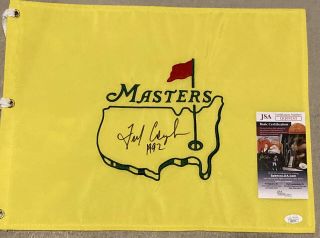 Fred Couples Signed Authentic Undated Masters Flag “1992” Champ Inscription Jsa