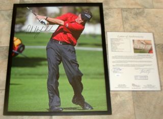 Golfer Phil Mickelson Signed 16x20 Photo Framed Full Jsa Letter Loa