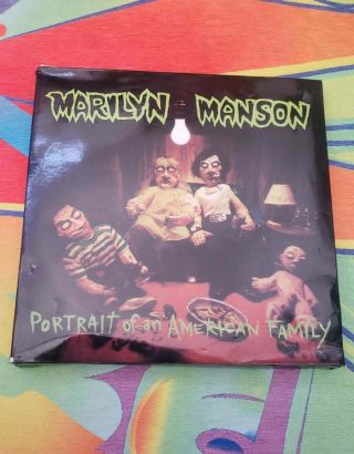 Marilyn Manson Portrait Of An American Family Green Vinyl T - Shirt Box Set