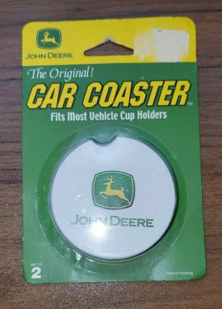John Deere Car Coaster.  Set Of 2 In Package