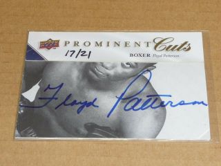2009 Ud Prominent Cuts Boxing Floyd Patterson Autograph/auto Cut Signature /21