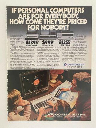 Commodore 64 Computer Vintage 1983 Print Ad