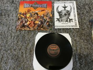 Bolt Thrower “warmaster” 1991 U.  K.  Gatefold Vinyl Lp,  Booklet Mosh29