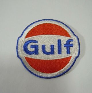 Gulf Fuel Embroidered Iron On Uniform - Jacket Patch 2 1/2 "
