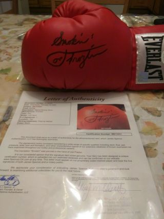 Smokin Joe Frazier Hand Signed Autographed Everlast Boxing Glove Jsa Full Letter