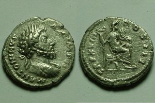 Ancient Roman Silver Coin Denarius Marcus Aurelius 161 Ad