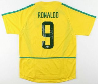 Ronaldo Luís Nazário De Lima Signed Shirt Jersey Brazil Brasil Beckett