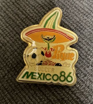 Fifa Mexico 1986 World Cup Soccer Official Mascot Pique Pin