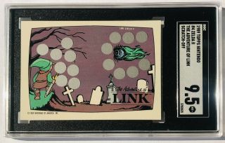 1989 Topps Nintendo Sticker Card Legend Of Zelda 4 Sgc 9.  5 Pop 1 Link “rookie”