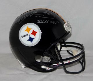 Hines Ward Sb Mvp Autographed Silver Pittsburgh Steelers F/s Helmet - Jsa W Auth