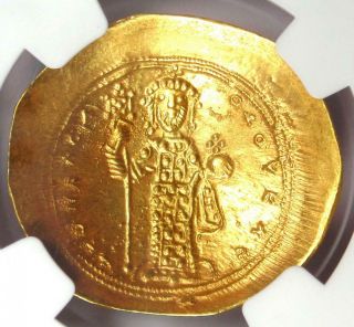 Constantine X AV Gold Histamenon Nomisma Christ Coin (1059 - 67 AD) - NGC MS (UNC) 6