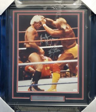 Hulk Hogan & Ric Flair Autographed Signed Framed 16x20 Photo Jsa Wpp307521