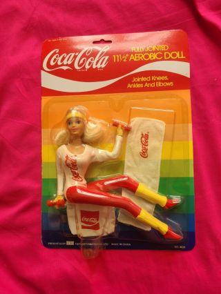 Vintage Coca Cola Fully Jointed Aerobic Doll In Package