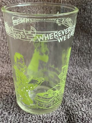 Welch’s Jelly Glass 1953 Howdy Doody - Hey Kids Wherever We Eat - Howdy - Green