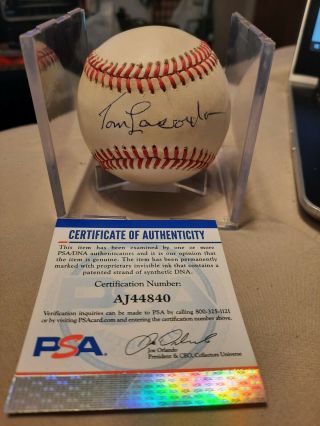 Tommy Lasorda Auto Signed 1988 World Series Baseball Psa Dna La Dodgers Hof