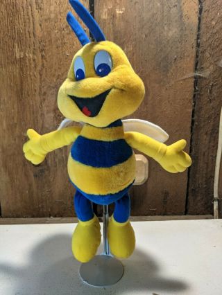 Bit - O - Honey Bee Candy Advertising Plush Bee Mascot Blue Yellow 15 " 062521
